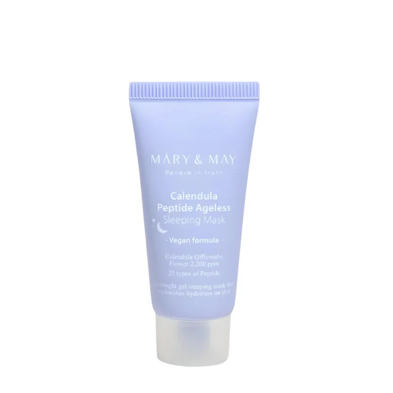 Нічна антивікова маска з календулою та пептидами Mary&May Calendula Peptide Ageless Sleeping Mask