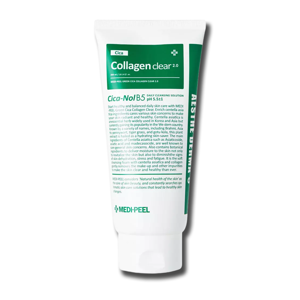 Заспокійлива пінка з центелою і колагеном Medipeel Green Cica-Nol B5 Collagen Clear 2.0, 300ml