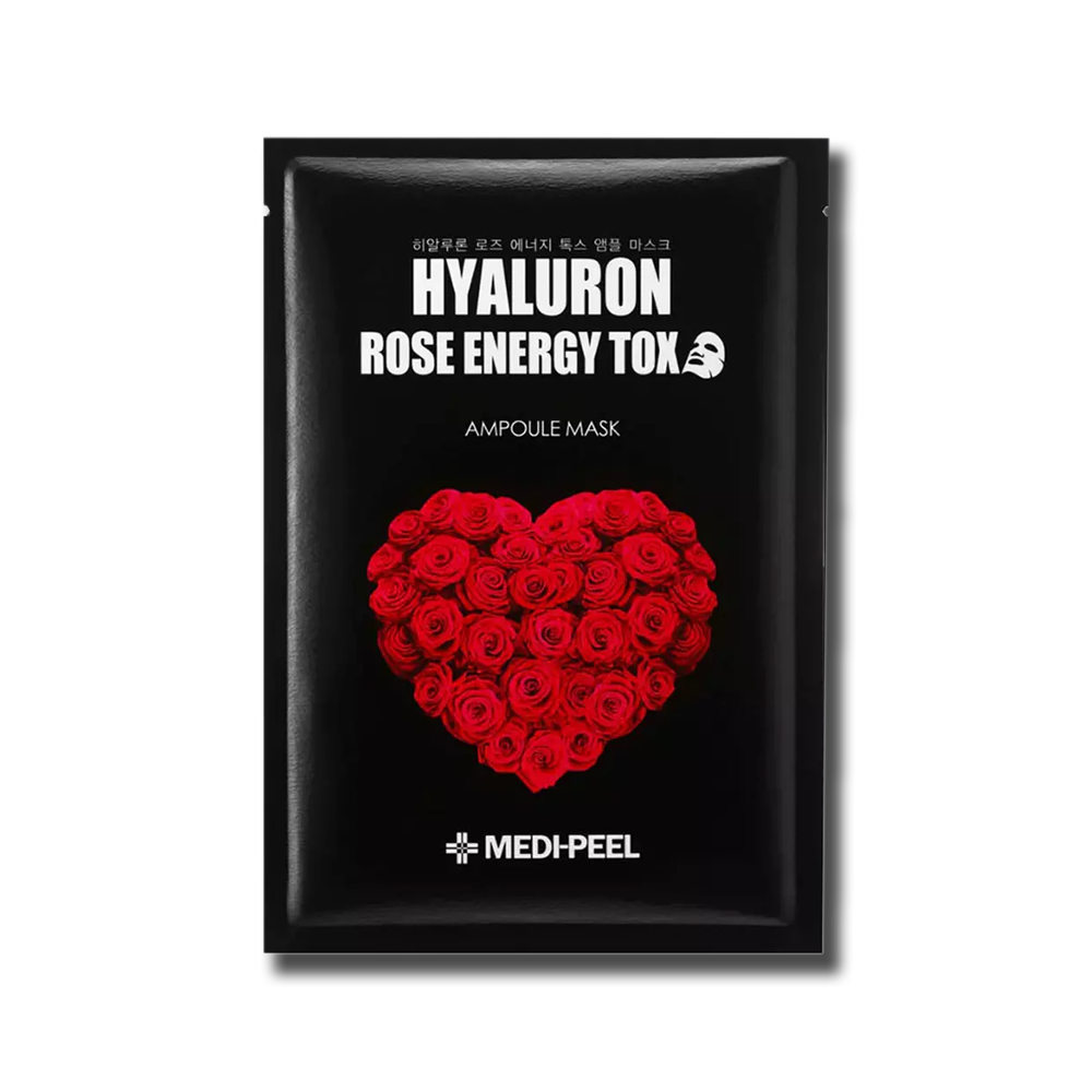Тканинна маска-детокс з екстрактом троянди Medipeel Hyaluron Rose Energy Tox Ampoule Mask, 1 шт