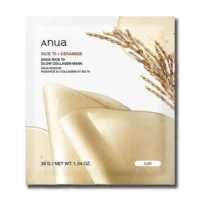Гідрогелева колагенова маска для сяйва шкіри обличчя ANUA Rice 70 Glow Collagen Mask