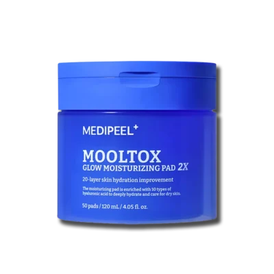 Зволожувальні педи для сяяння шкіри MEDIPEEL MOOLTOX GLOW MOISTURIZING PAD 2X