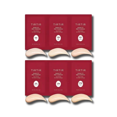 Набір пробників кушонів TIRTIR MASK FIT RED CUSHION 6 COLORS KIT (13C/13N/15C,17C/17N/17W)