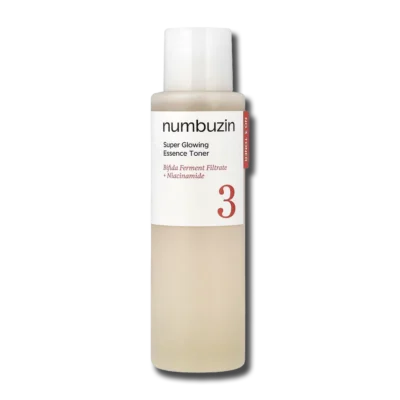 Тонер-есенція для обличчя для зволоження, вирівнювання тону та надання шкірі сяйва Numbuzin No.3 Super Glowing Essence Toner