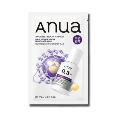 Нічна тканинна маска з ретинолом і ніацинамідом ANUA Retinol Niacin Night Care Mask 24ml