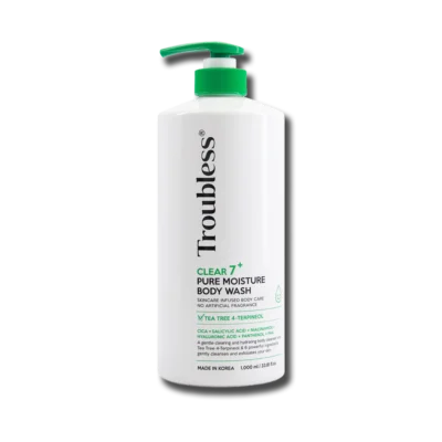 Гель для тіла зволожуючий, заспокійливий Troubless Clear 7 Plus Pure Moisture Body Wash 1l